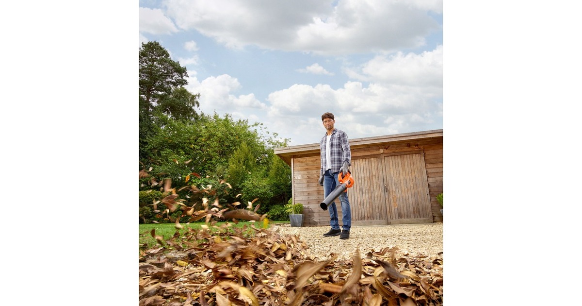 BLACK+DECKER Akku-Axial-Gebläse BCBL200B-XJ, 18Volt, Laubgebläse(orange/schwarz, ohne Akku und Ladegerät)