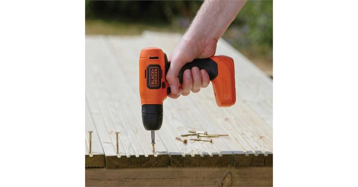 BLACK+DECKER Akku-Bohrschrauber BDCD8, 7,2Volt(orange/schwarz, Li-Ionen Akku 1,5Ah)