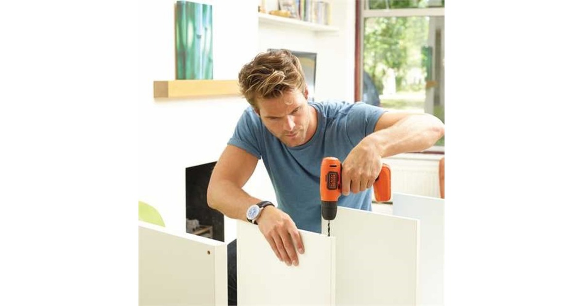 BLACK+DECKER Akku-Bohrschrauber BDCD8, 7,2Volt(orange/schwarz, Li-Ionen Akku 1,5Ah)