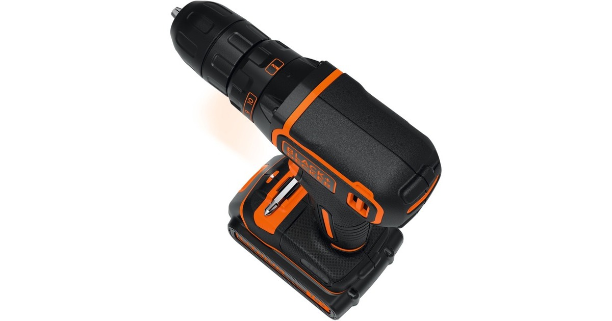 BLACK+DECKER Akku-Bohrschrauber BDCDC18BAFC, 18Volt(schwarz/orange, 2x Li-Ionen Akku (1,5Ah), 80-tlg. Zubehör-Set) BLACK+DECKER Akku-Bohrschrauber BDCDC18BAFC, 18Volt(schwarz/orange, 2x Li-Ionen Akku (1,5Ah), 80-tlg. Zubehör-Set)