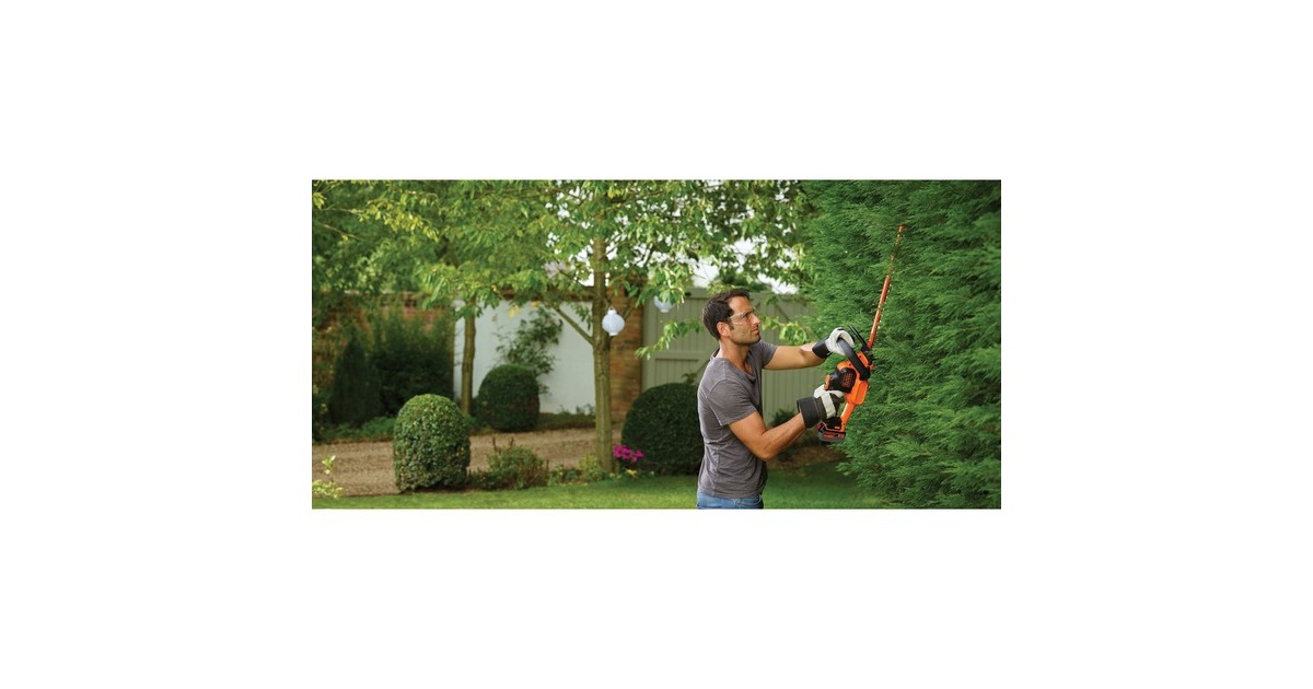 BLACK+DECKER Akku-Heckenschere GTC18504PC, 18 Volt(orange/schwarz, Li-Ionen Akku 4,0 Ah)