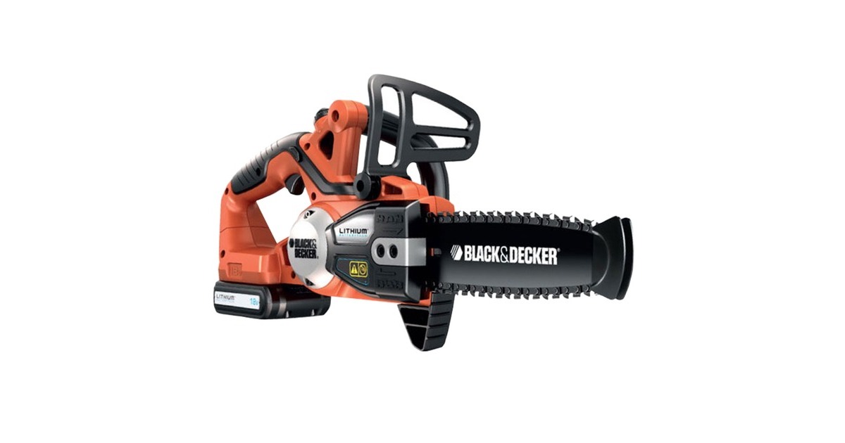BLACK+DECKER Akku-Kettensäge GKC1820L20, 18Volt, Elektro-Kettensäge(orange/schwarz, Li-Ionen Akku 2,0 Ah)