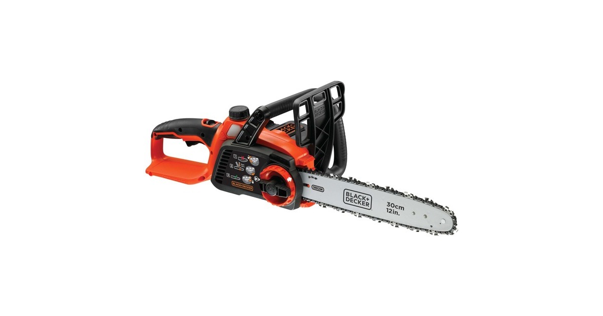 BLACK+DECKER Akku-Kettensäge GKC3630L20, Elektro-Kettensäge(orange/schwarz, Li-Ionen Akku 2,0 Ah)