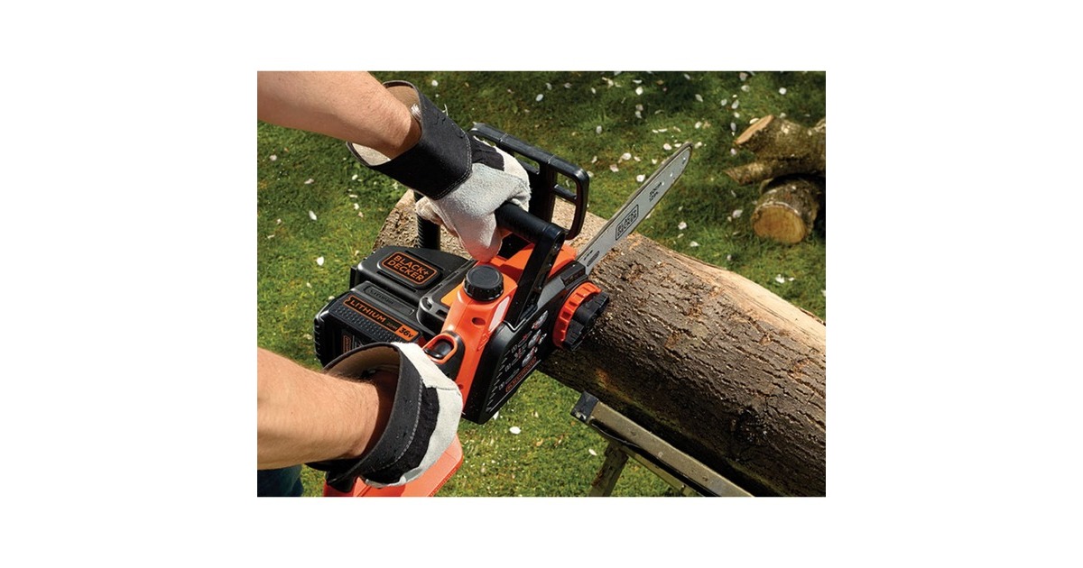 BLACK+DECKER Akku-Kettensäge GKC3630LB, Elektro-Kettensäge(orange/schwarz, ohne Akku und Ladegerät)