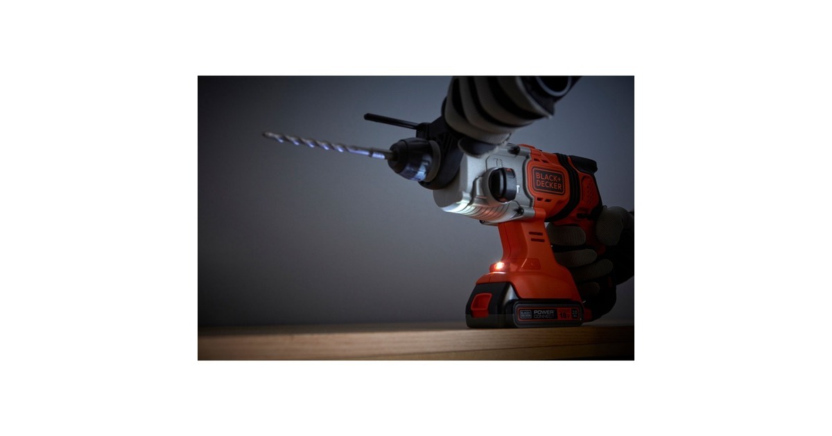 BLACK+DECKER Akku-Kombihammer BCD900B, 18Volt, Bohrhammer(orange/schwarz, ohne Akku und Ladegerät)