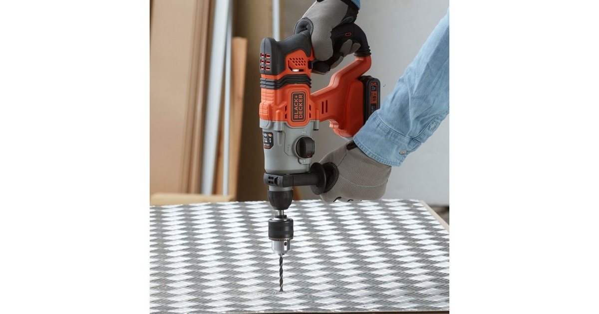 BLACK+DECKER Akku-Kombihammer BCD900B, 18Volt, Bohrhammer(orange/schwarz, ohne Akku und Ladegerät)