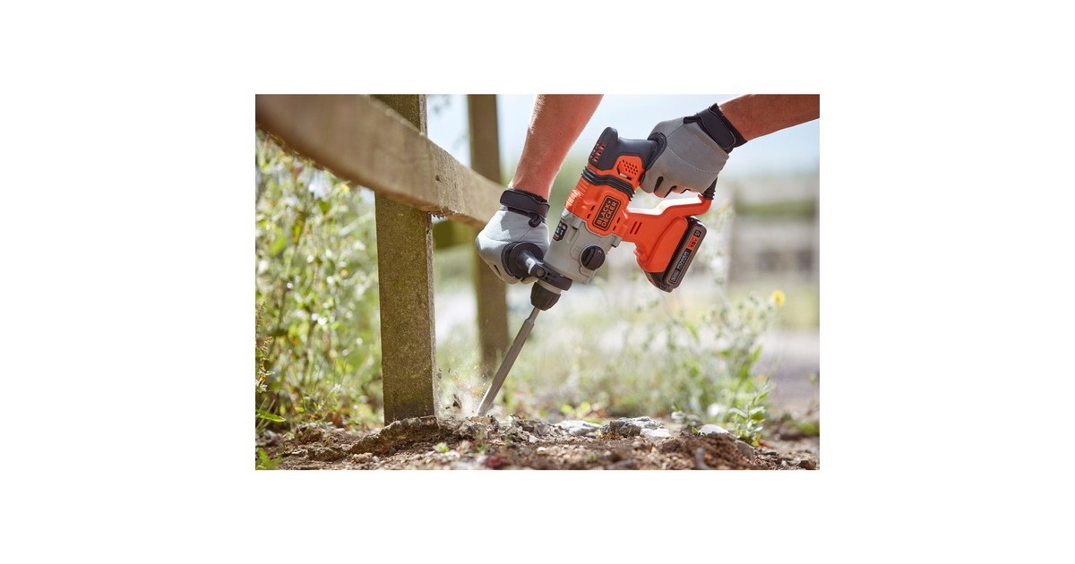 BLACK+DECKER Akku-Kombihammer BCD900B, 18Volt, Bohrhammer(orange/schwarz, ohne Akku und Ladegerät)