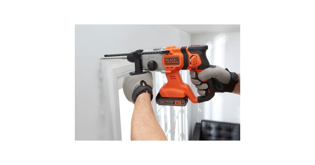 BLACK+DECKER Akku-Kombihammer BCD900B, 18Volt, Bohrhammer(orange/schwarz, ohne Akku und Ladegerät)