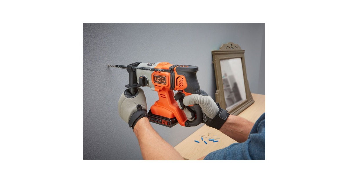 BLACK+DECKER Akku-Kombihammer BCD900B, 18Volt, Bohrhammer(orange/schwarz, ohne Akku und Ladegerät)