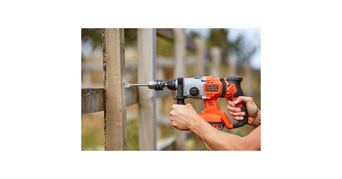 BLACK+DECKER Akku-Kombihammer BCD900B, 18Volt, Bohrhammer(orange/schwarz, ohne Akku und Ladegerät)