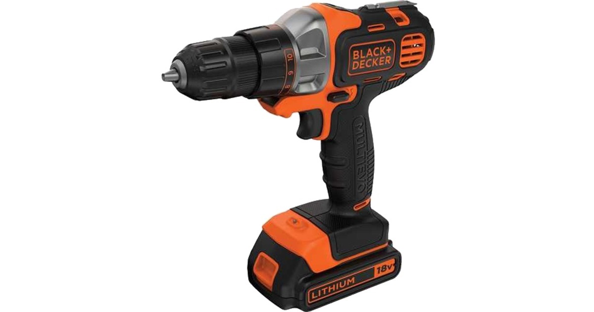 BLACK+DECKER Akku-Multifunktions-Bohrschrauber Multievo MT218K(schwarz/orange, Li-Ionen Akku 1,5Ah, im Koffer)