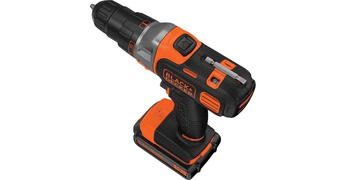 BLACK+DECKER Akku-Multifunktions-Bohrschrauber Multievo MT218K(schwarz/orange, Li-Ionen Akku 1,5Ah, im Koffer)