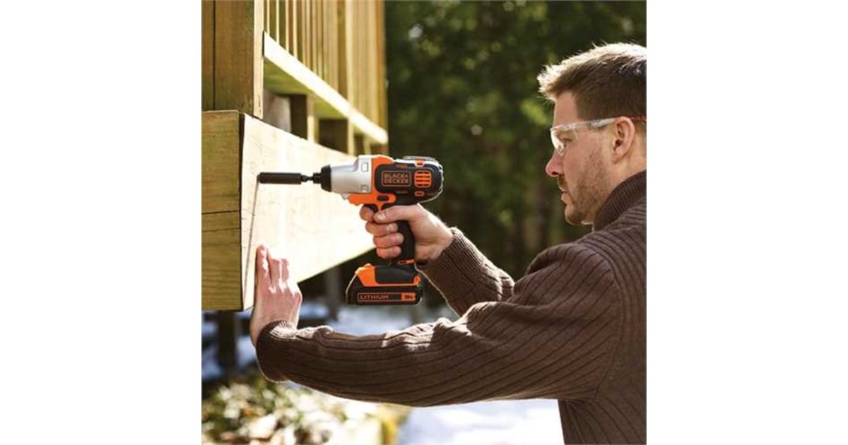 BLACK+DECKER Akku-Multifunktions-Bohrschrauber Multievo MT218K(schwarz/orange, Li-Ionen Akku 1,5Ah, im Koffer)