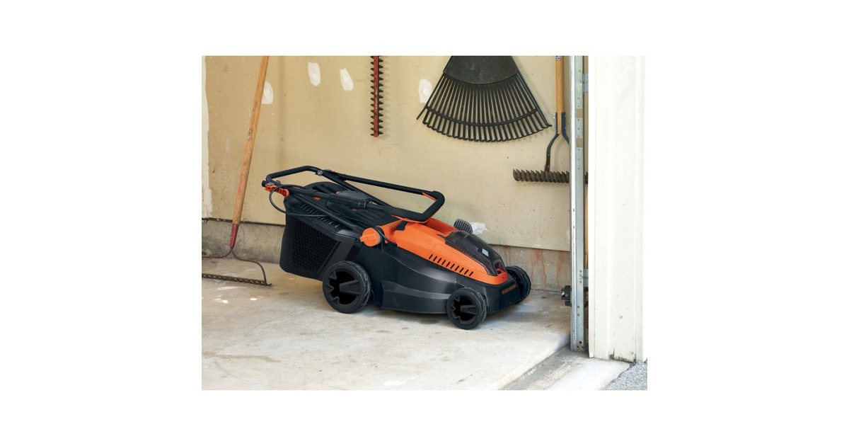 BLACK+DECKER Akku-Rasenmäher CLM3820L1, 36Volt(schwarz/orange, Li-Ionen Akku 2,0 Ah)