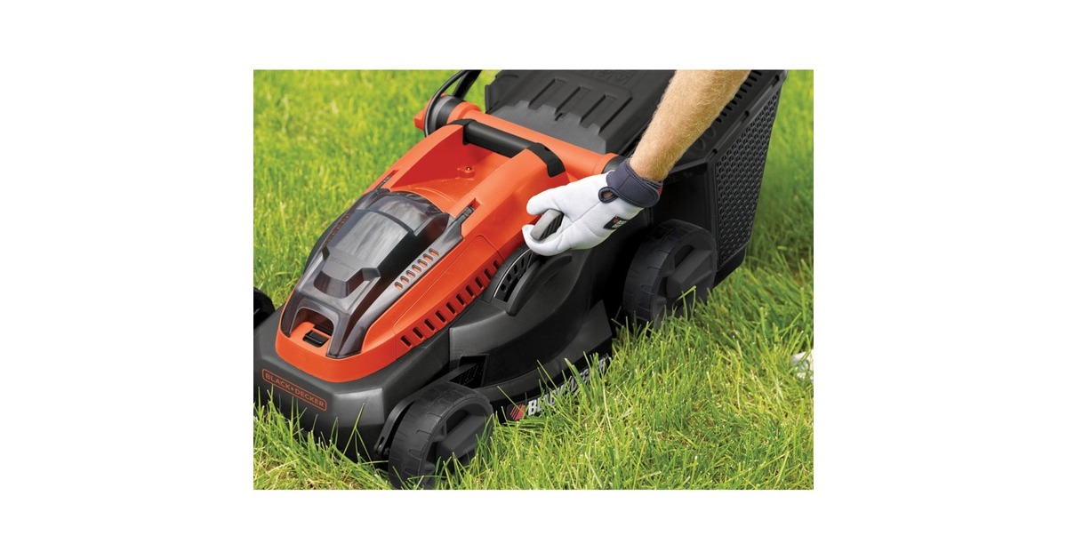 BLACK+DECKER Akku-Rasenmäher CLM3820L1, 36Volt(schwarz/orange, Li-Ionen Akku 2,0 Ah)