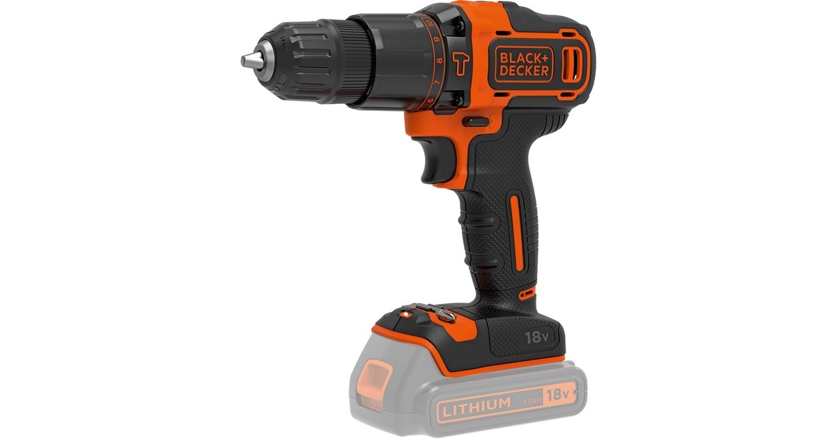 BLACK+DECKER Akku-Schlagbohrschrauber BDCH188N, 18Volt(schwarz/orange, ohne Akku und Ladegerät)