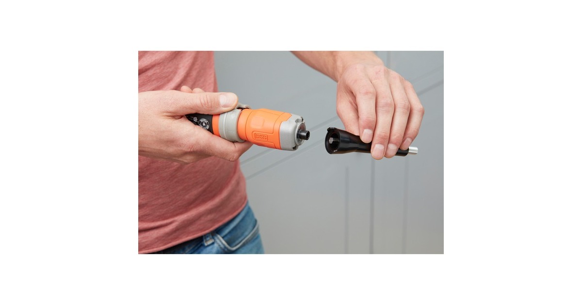BLACK+DECKER Akku-Stabschrauber BCF603C-QW, 3,6Volt(orange/schwarz, Li-Ionen Akku 1,5Ah)