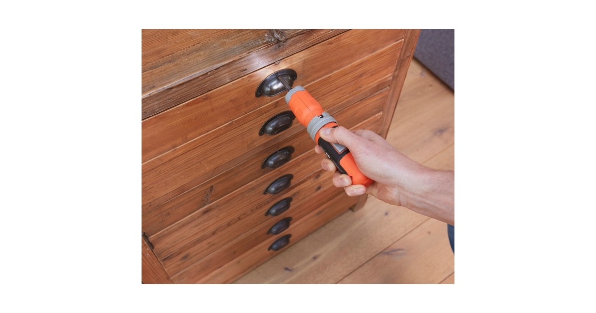 BLACK+DECKER Akku-Stabschrauber BCF603C-QW, 3,6Volt(orange/schwarz, Li-Ionen Akku 1,5Ah)