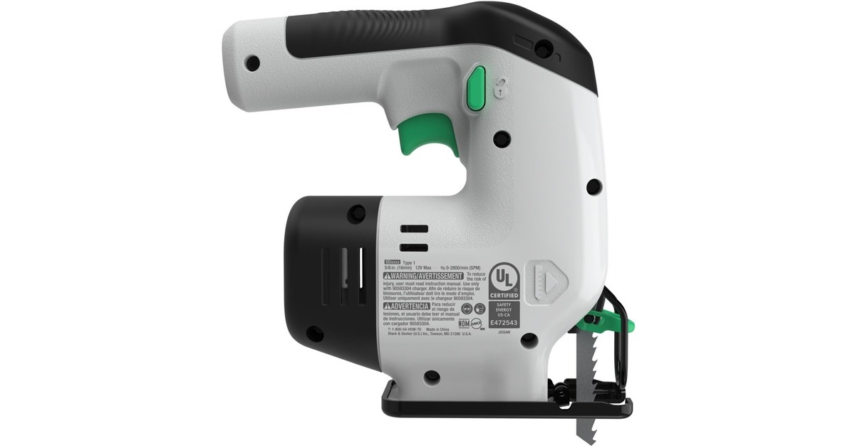 BLACK+DECKER Akku-Stichsäge reviva, 12Volt(weiß/schwarz, integrierter Akku 1,5Ah)