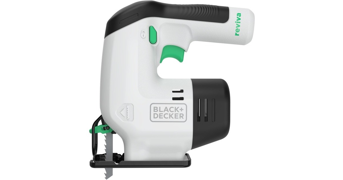 BLACK+DECKER Akku-Stichsäge reviva, 12Volt(weiß/schwarz, integrierter Akku 1,5Ah)