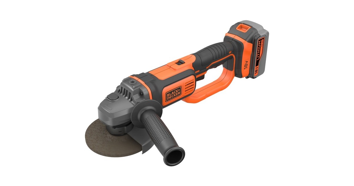 BLACK+DECKER Akku-Winkelschleifer BCG720M1, 18Volt(schwarz/orange, Li-Ionen Akku 4Ah) BLACK+DECKER Akku-Winkelschleifer BCG720M1, 18Volt(schwarz/orange, Li-Ionen Akku 4Ah)
