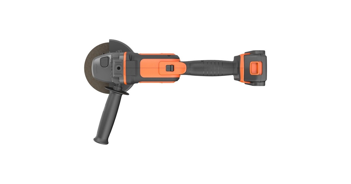 BLACK+DECKER Akku-Winkelschleifer BCG720M1, 18Volt(schwarz/orange, Li-Ionen Akku 4Ah)
