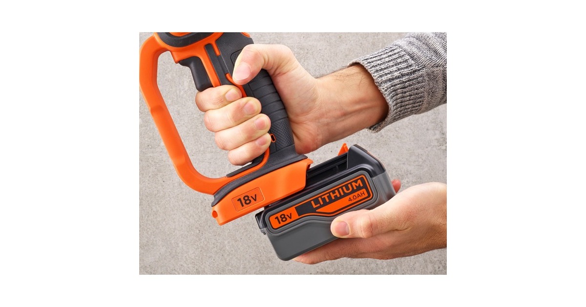 BLACK+DECKER Akku-Winkelschleifer BCG720M1, 18Volt(schwarz/orange, Li-Ionen Akku 4Ah)