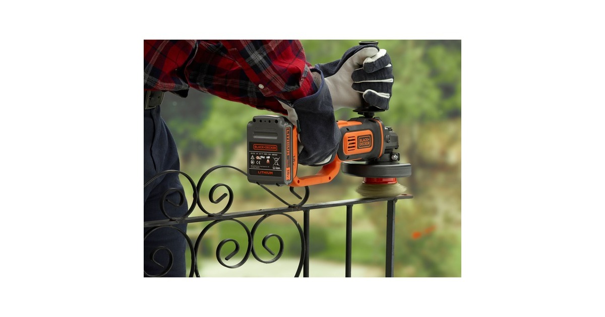 BLACK+DECKER Akku-Winkelschleifer BCG720N, 18Volt(schwarz/orange, ohne Akku und Ladegerät)