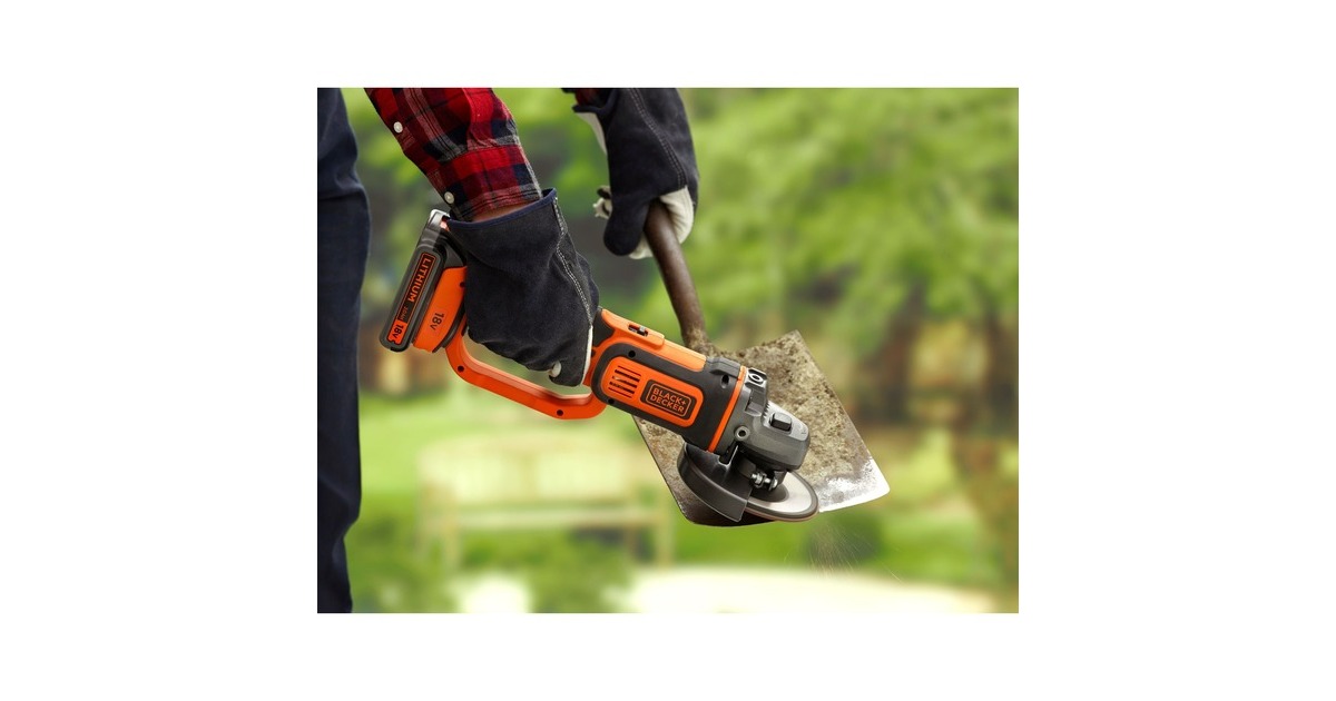 BLACK+DECKER Akku-Winkelschleifer BCG720N, 18Volt(schwarz/orange, ohne Akku und Ladegerät)