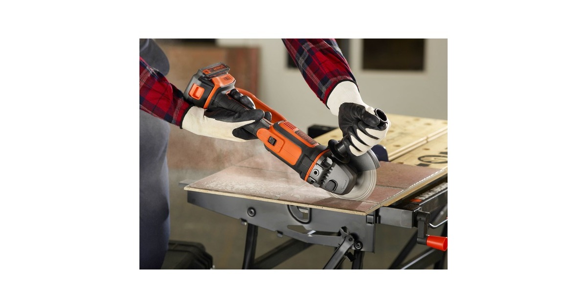 BLACK+DECKER Akku-Winkelschleifer BCG720N, 18Volt(schwarz/orange, ohne Akku und Ladegerät)