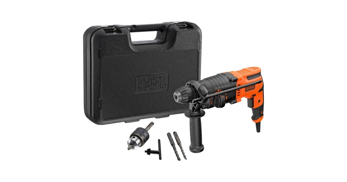 BLACK+DECKER Bohrhammer BEHS01K-QS(schwarz/orange, 650 Watt, Koffer) BLACK+DECKER Bohrhammer BEHS01K-QS(schwarz/orange, 650 Watt, Koffer)