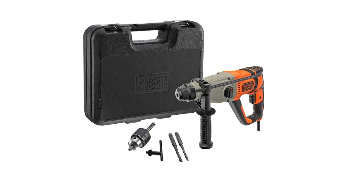 BLACK+DECKER Bohrhammer BEHS02K-QS(schwarz/orange, 800 Watt, Koffer) BLACK+DECKER Bohrhammer BEHS02K-QS(schwarz/orange, 800 Watt, Koffer)