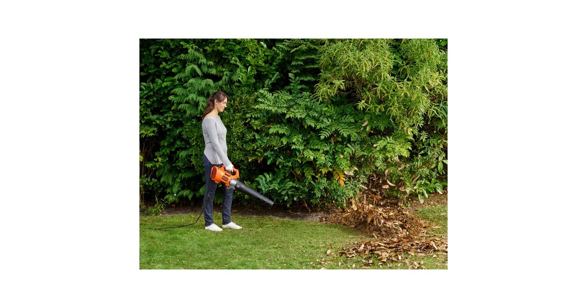 BLACK+DECKER Elektro-Axial-Gebläse BEBL185-QS, Laubgebläse(orange/schwarz, 1.850 Watt)