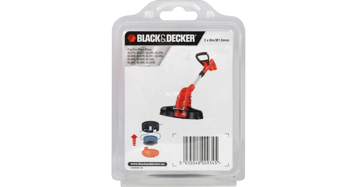 BLACK+DECKER Fadenspule Reflex+ A6441-XJ, Mäh-Faden(2x 6 Meter)