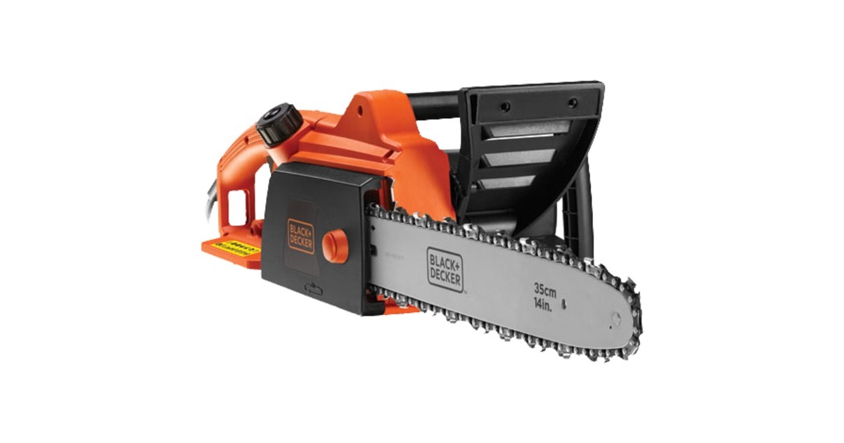 BLACK+DECKER Kettensäge CS1835, Elektro-Kettensäge(orange/schwarz, 1800 Watt)