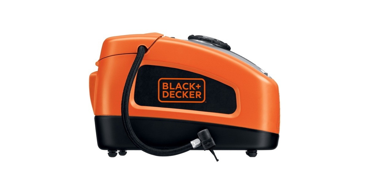 BLACK+DECKER Kompressor ASI300, 11bar, Luftpumpe(orange/schwarz, 12 Volt Zigarettenzünder-Anschluss)