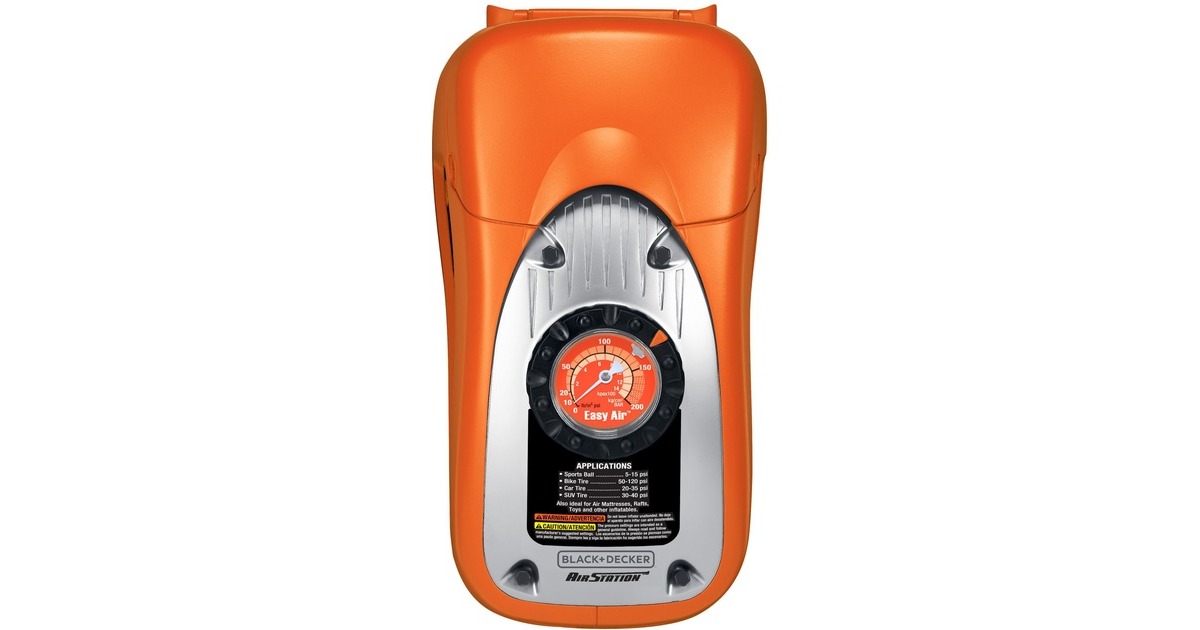 BLACK+DECKER Kompressor ASI300, 11bar, Luftpumpe(orange/schwarz, 12 Volt Zigarettenzünder-Anschluss)