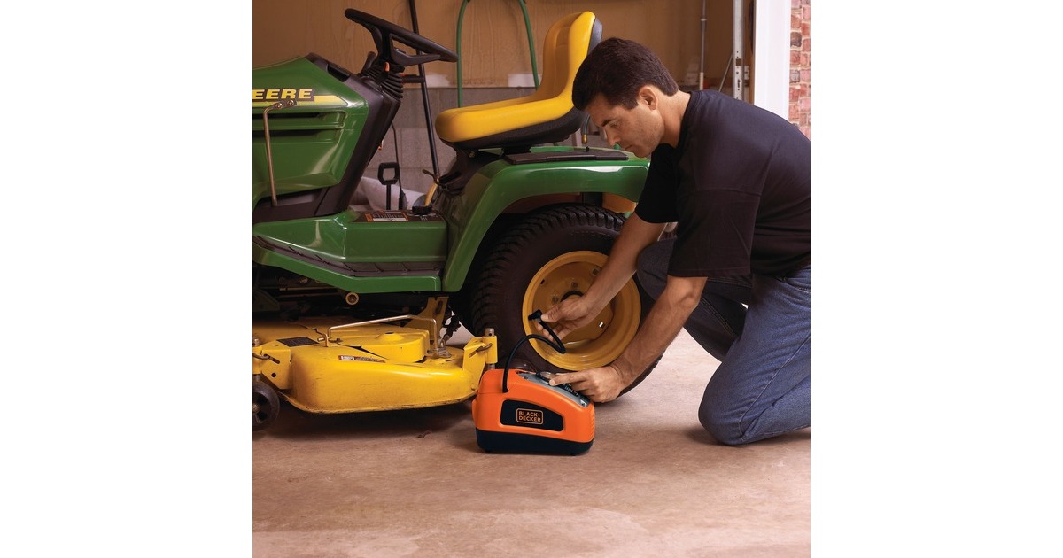 BLACK+DECKER Kompressor ASI300, 11bar, Luftpumpe(orange/schwarz, 12 Volt Zigarettenzünder-Anschluss)