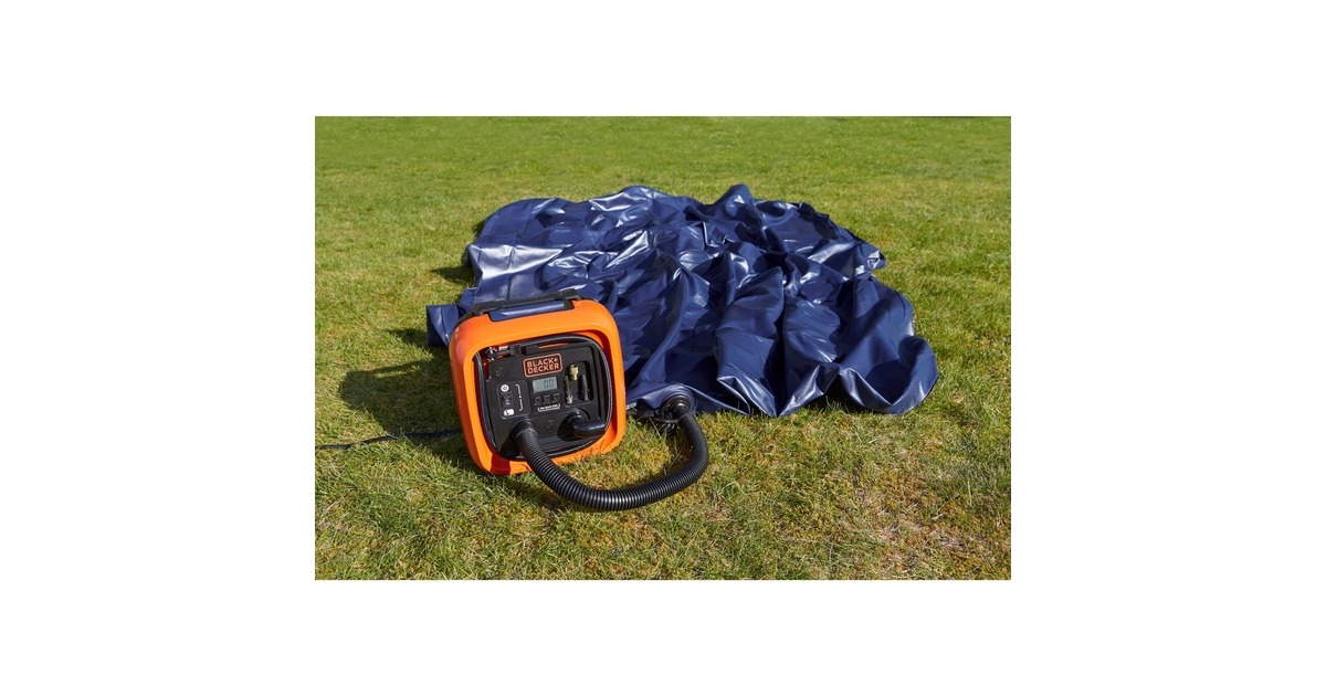 BLACK+DECKER Kompressor ASI400-XJ, 11bar, Luftpumpe(orange/schwarz, 12 Volt Zigarettenzünder-Anschluss)