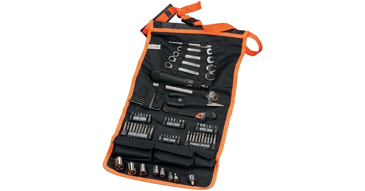 BLACK+DECKER Mechaniker-Set mit Rolltasche, 76-teilig, Werkzeug-Set(schwarz/orange) BLACK+DECKER Mechaniker-Set mit Rolltasche, 76-teilig, Werkzeug-Set(schwarz/orange)