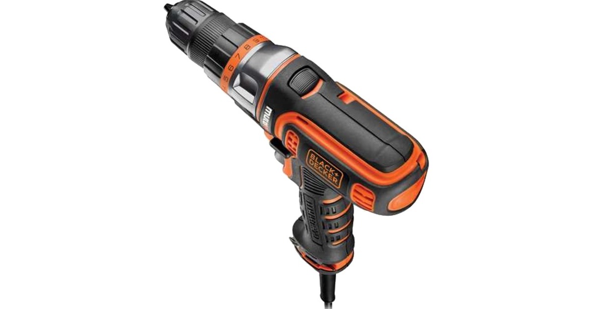 BLACK+DECKER Multifunktions-Bohrschrauber Multievo MT305K(schwarz/orange, Transportkoffer, 300 Watt)
