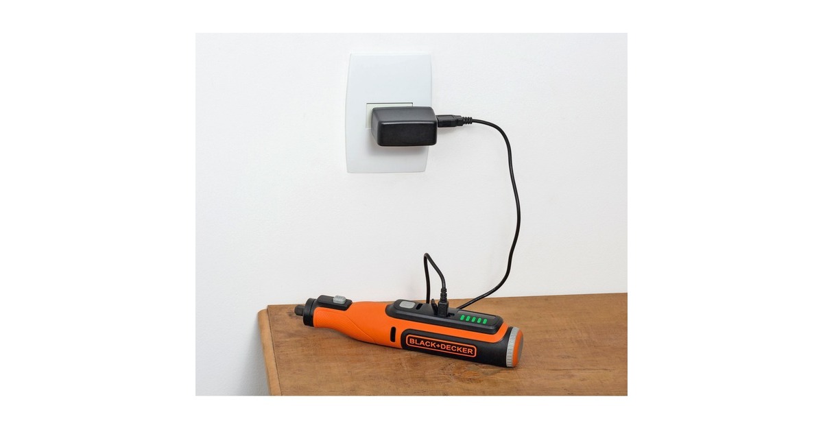 BLACK+DECKER Multifunktions-Werkzeug BCRT8IK-XJ, 7,2Volt(orange/schwarz, 52-teiliges Zubehör, im Koffer)