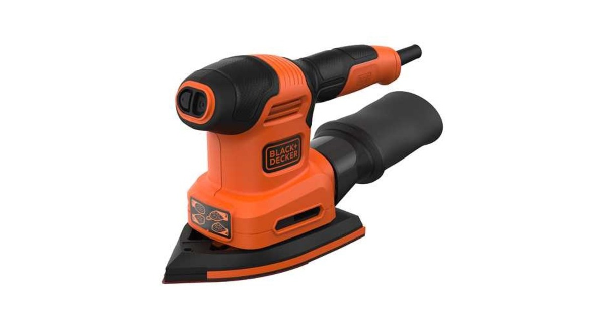 BLACK+DECKER Multischleifer 4in1 BEW200K-QS, Deltaschleifer(orange/schwarz, 200 Watt)