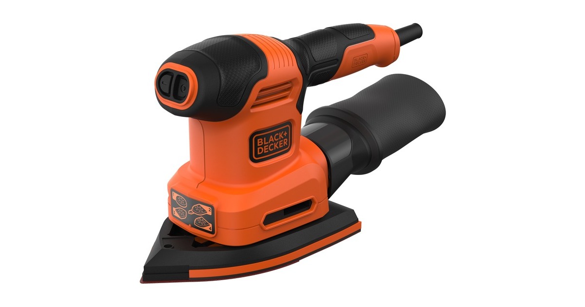 BLACK+DECKER Multischleifer 4in1 BEW200-QS, Deltaschleifer(orange/schwarz, 200 Watt)