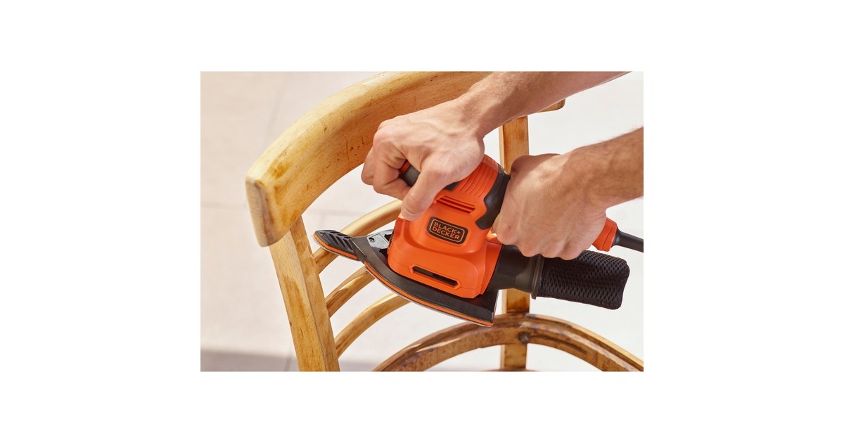 BLACK+DECKER Multischleifer 4in1 BEW200-QS, Deltaschleifer(orange/schwarz, 200 Watt)