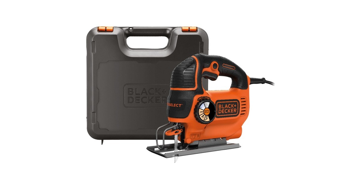 BLACK+DECKER Pendelhub-Stichsäge KS801SEK(orange/schwarz, Koffer, 550 Watt) BLACK+DECKER Pendelhub-Stichsäge KS801SEK(orange/schwarz, Koffer, 550 Watt)