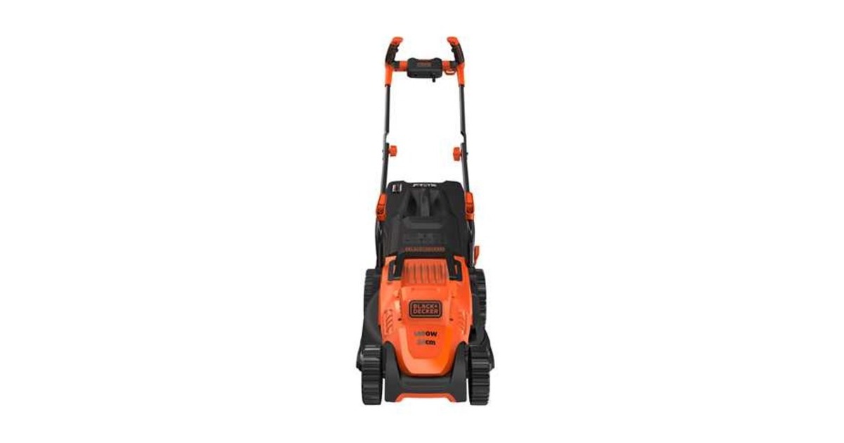BLACK+DECKER Rasenmäher BEMW461BH-QS, 34cm(orange/schwarz, 1.400 Watt)