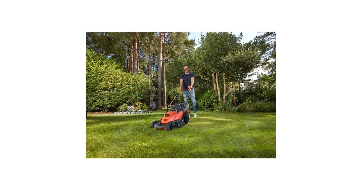 BLACK+DECKER Rasenmäher BEMW481BH-QS, 42cm(orange/schwarz, 1.800 Watt)