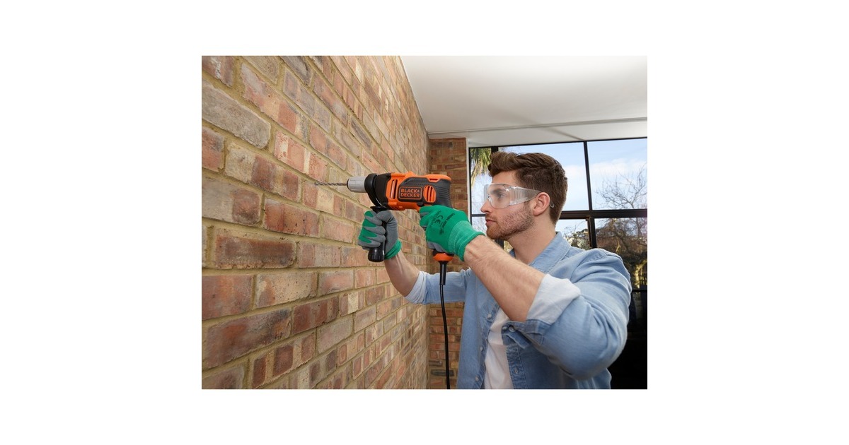 BLACK+DECKER Schlagbohrmaschine BEH850K(orange/schwarz, Koffer, 850 Watt) BLACK+DECKER Schlagbohrmaschine BEH850K(orange/schwarz, Koffer, 850 Watt)