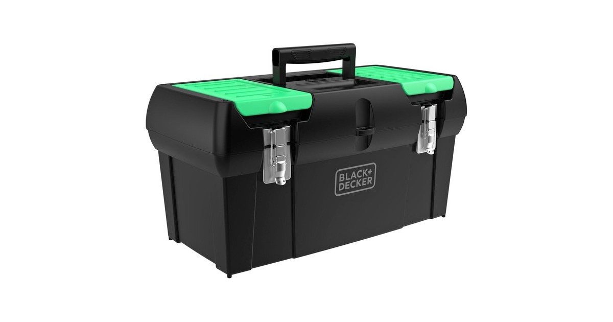 BLACK+DECKER reviva Werkzeugbox 19", Werkzeugkiste(schwarz/grün)